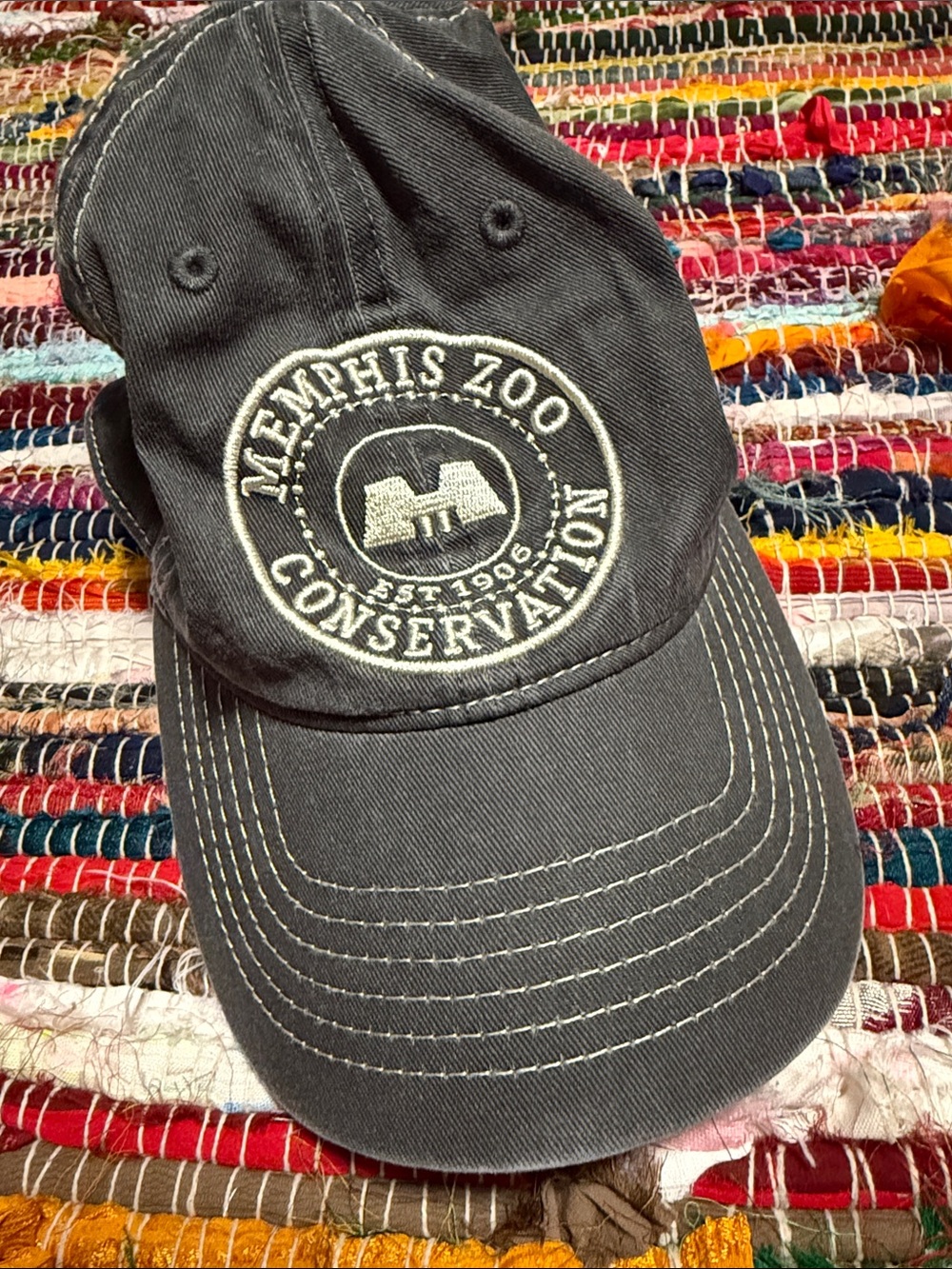 Memphis Zoo Embroidered Black Cap